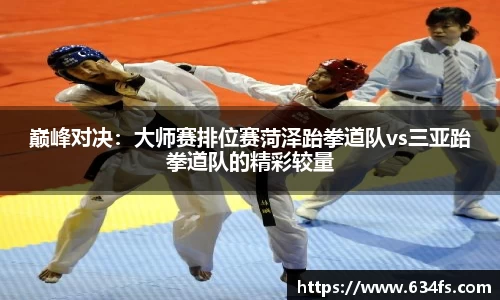巅峰对决：大师赛排位赛菏泽跆拳道队vs三亚跆拳道队的精彩较量